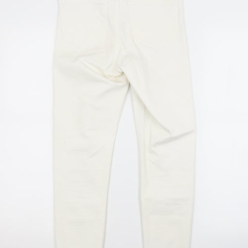 Primark Womens White  Cotton Skinny Jeans Size 8 L25 in Regular