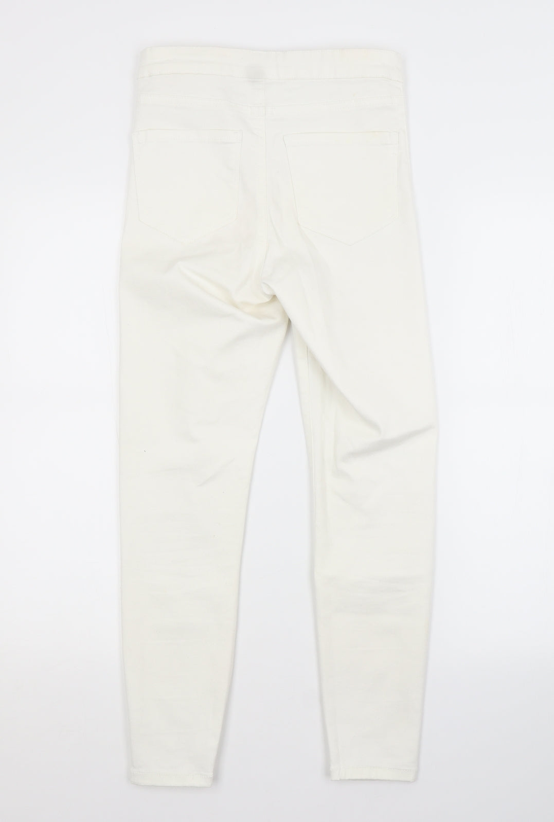 Primark Womens White  Cotton Skinny Jeans Size 8 L25 in Regular