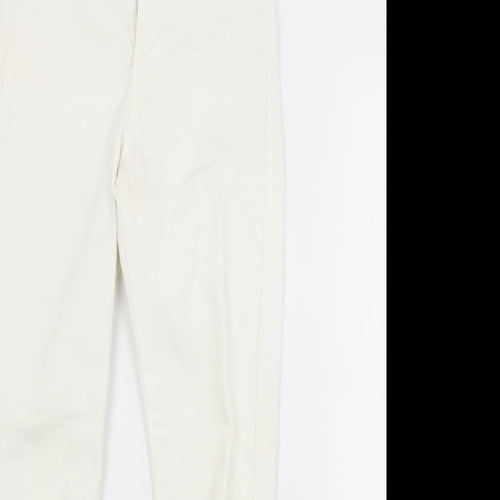 Primark Womens White  Cotton Skinny Jeans Size 8 L25 in Regular