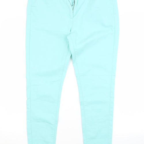 M&S Womens Blue  Cotton Jegging Jeans Size 12 L27 in Regular