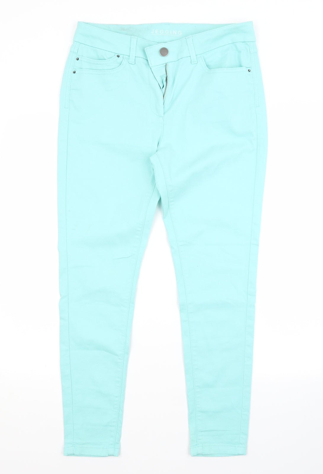 M&S Womens Blue  Cotton Jegging Jeans Size 12 L27 in Regular