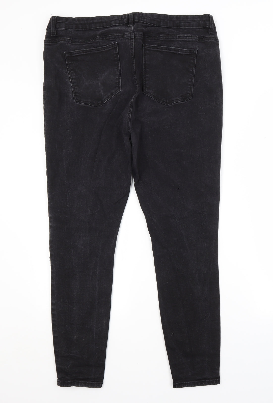 Primark Womens Black  Cotton Straight Jeans Size 20 L26 in Regular