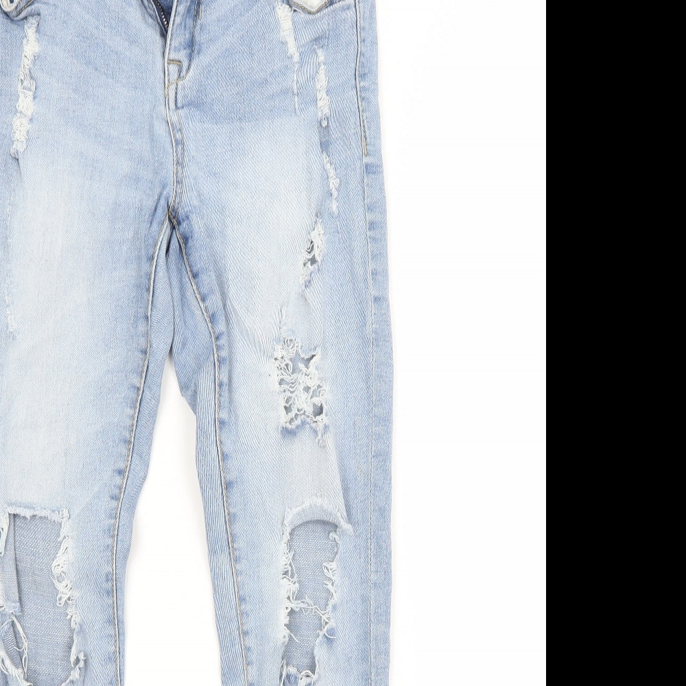 Primark Womens Blue  Cotton Skinny Jeans Size 12 L28 in Regular