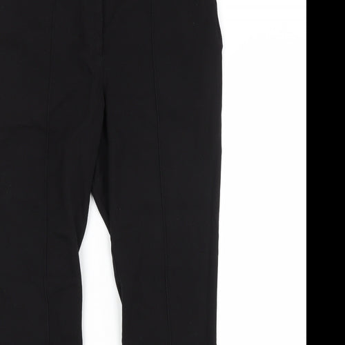 NEXT Womens Black  Polyester Trousers  Size 10 L27 in Regular