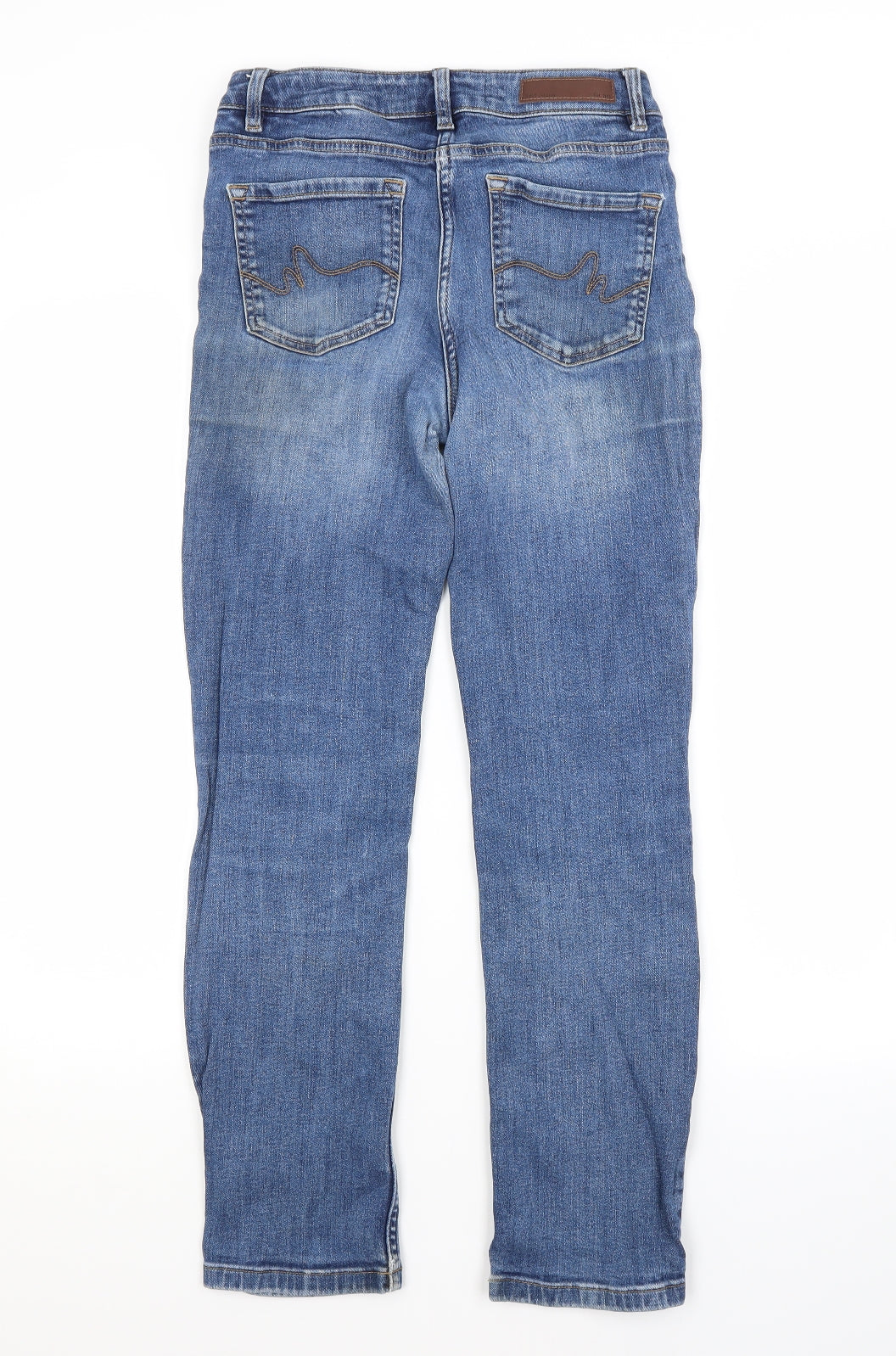 NEXT Womens Blue  Cotton Straight Jeans Size 8 L26 in Slim