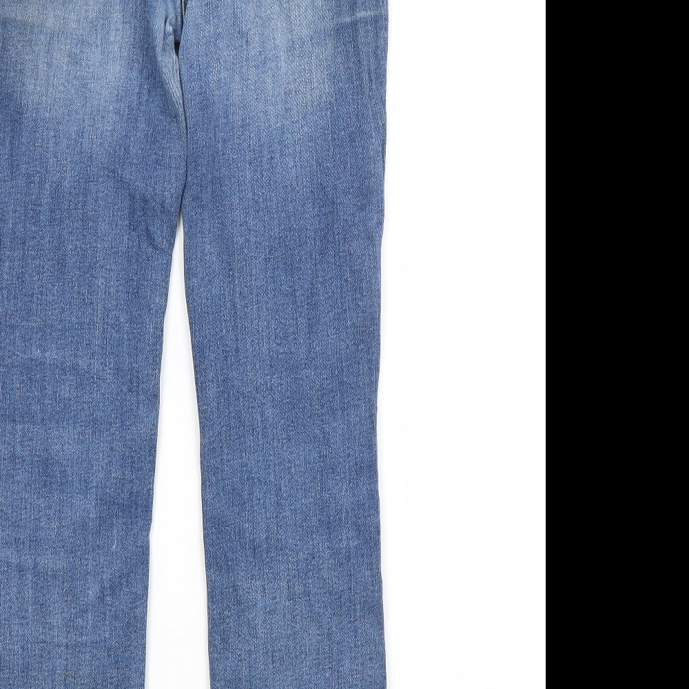 NEXT Womens Blue  Cotton Straight Jeans Size 8 L26 in Slim