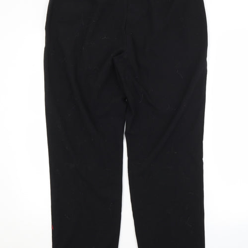M&S Womens Black  Polyester Trousers  Size 14 L28 in Regular