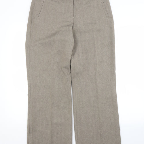 M&S Womens Grey  Polyester Trousers  Size 12 L29 in Regular