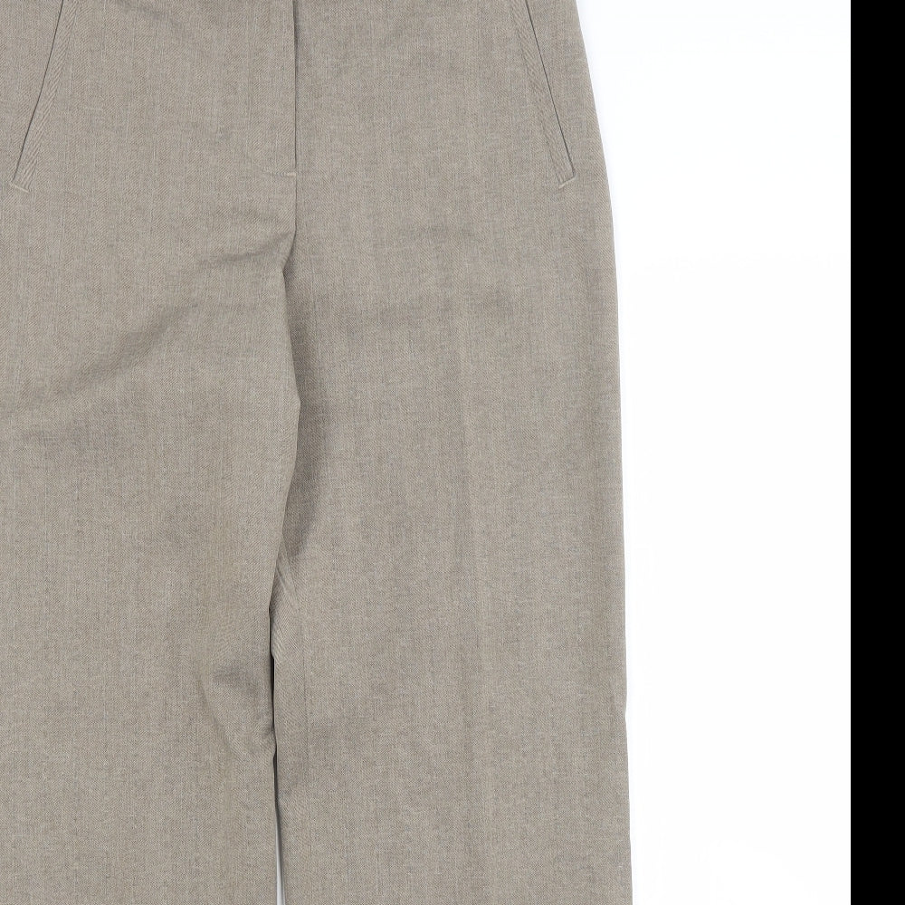 M&S Womens Grey  Polyester Trousers  Size 12 L29 in Regular
