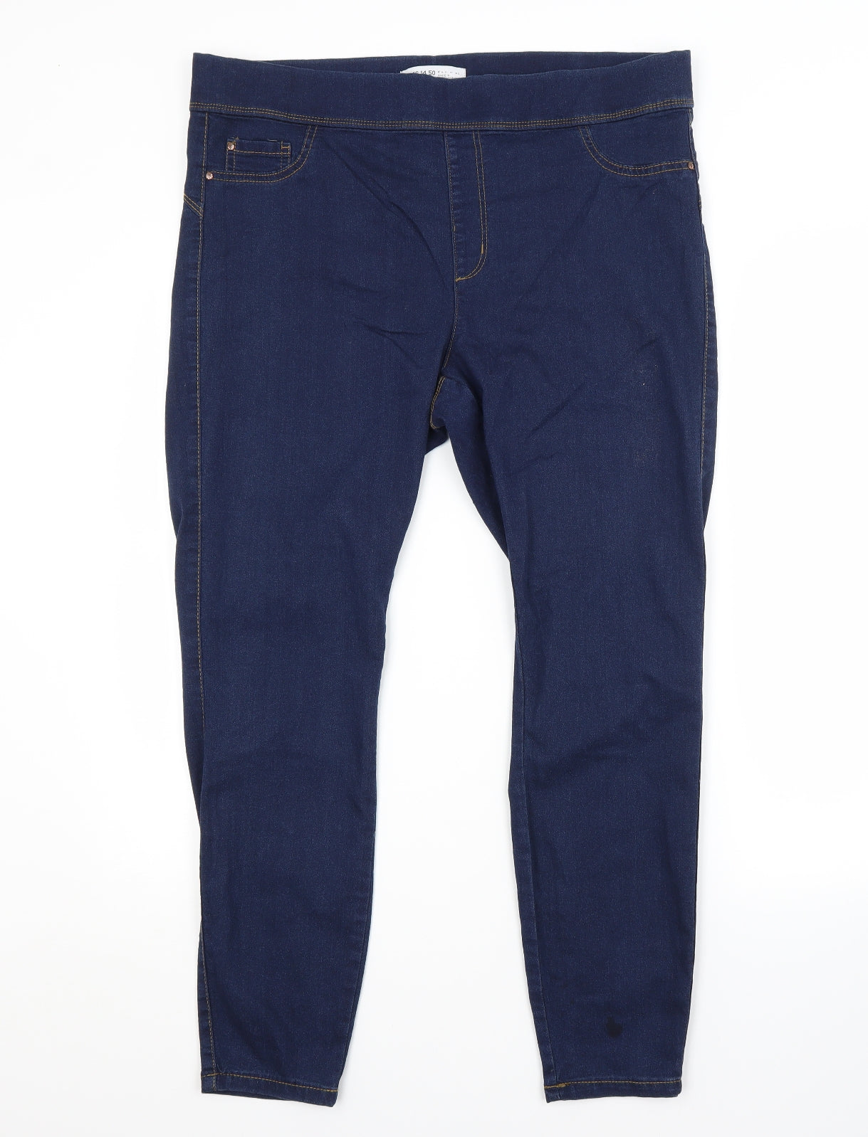 Primark Womens Blue  Cotton Jegging Jeans Size 18 L27 in Regular