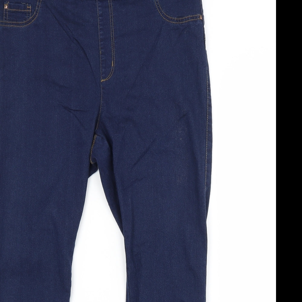 Primark Womens Blue  Cotton Jegging Jeans Size 18 L27 in Regular