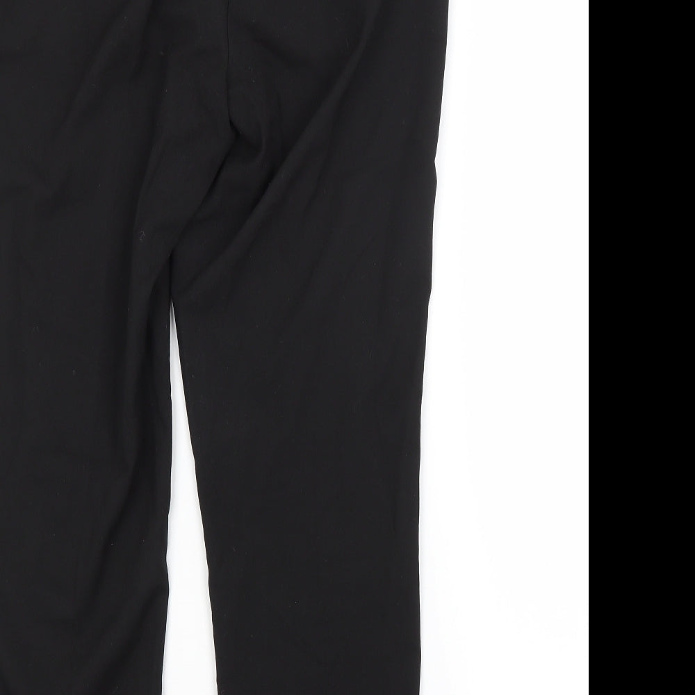 NEXT Womens Black  Polyester Trousers  Size 10 L26 in Regular