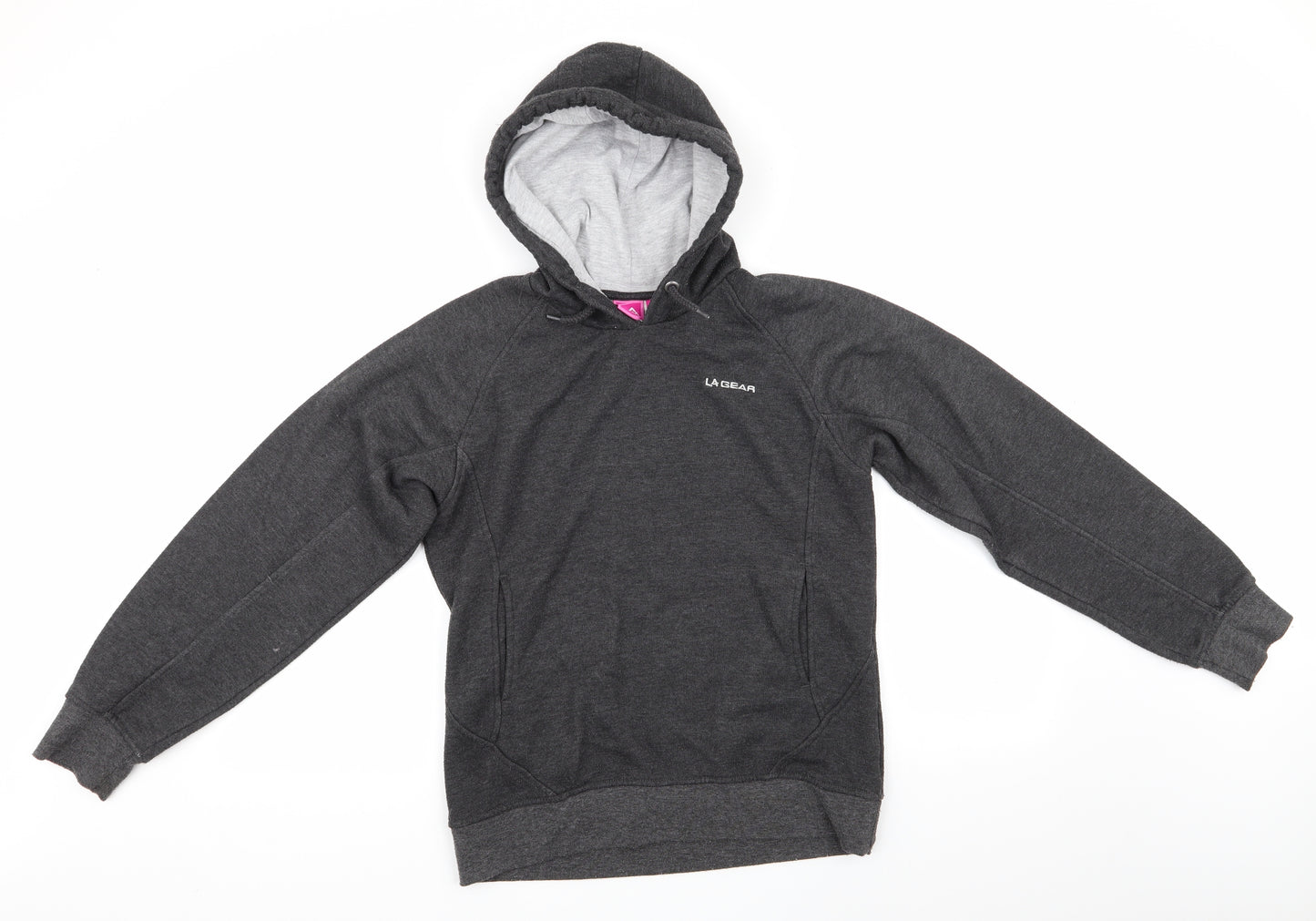 LA Gear Womens Grey  Polyester Pullover Hoodie Size 8