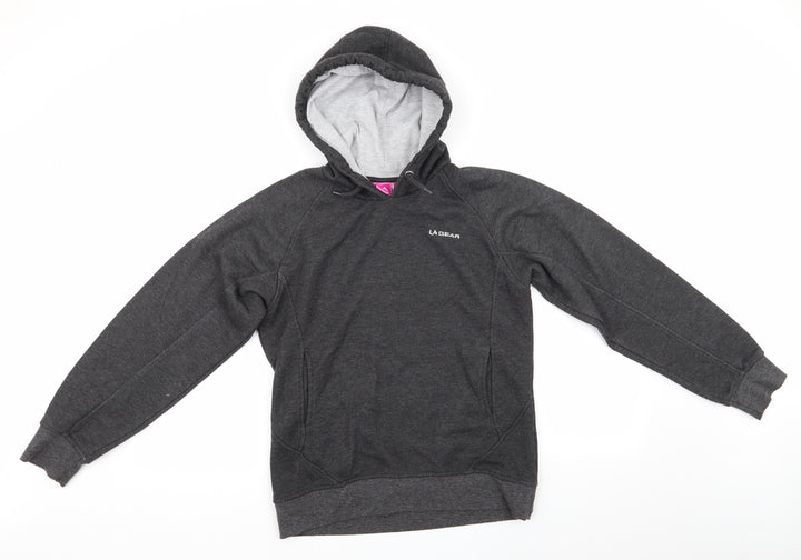 LA Gear Womens Grey  Polyester Pullover Hoodie Size 8