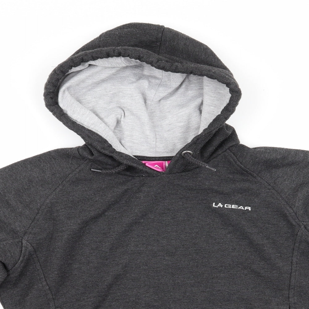 LA Gear Womens Grey  Polyester Pullover Hoodie Size 8