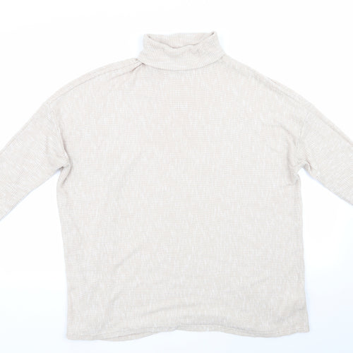 Primark Womens Beige Roll Neck  Viscose Pullover Jumper Size XL   - Oatmeal colour