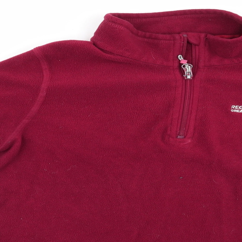 Regatta Womens Red High Neck  Polyester Henley Jumper Size 10   - Claret colour