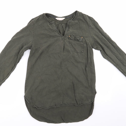 Denim by F & F Womens Green  Lyocell Basic Blouse Size 8  - Olive Green