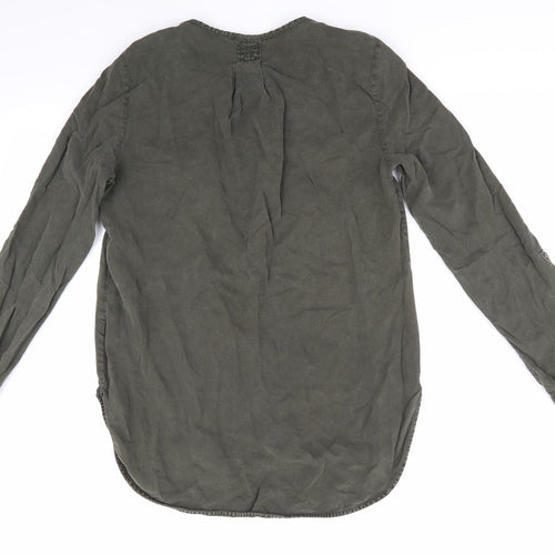 Denim by F & F Womens Green  Lyocell Basic Blouse Size 8  - Olive Green