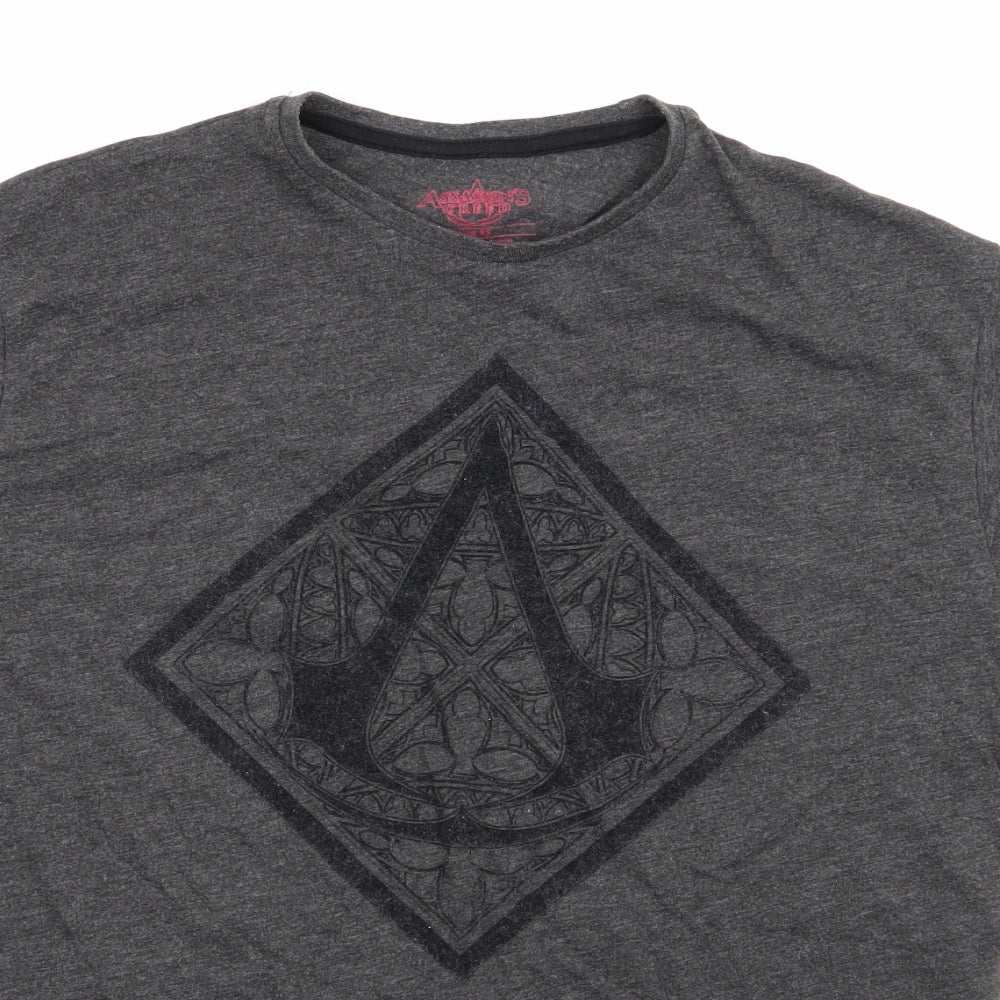Assassin's Creed Mens Black  Cotton  T-Shirt Size XS Round Neck  - Assassins Creed