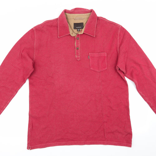 Colorado Mens Red Collared  Cotton Pullover Jumper Size XL   - Red Gold Colour
