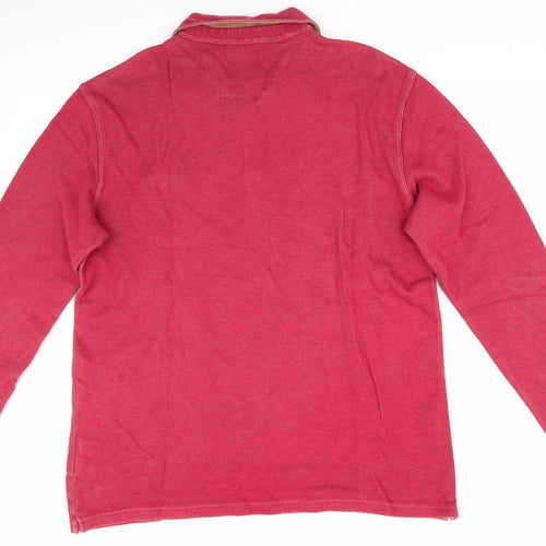 Colorado Mens Red Collared  Cotton Pullover Jumper Size XL   - Red Gold Colour