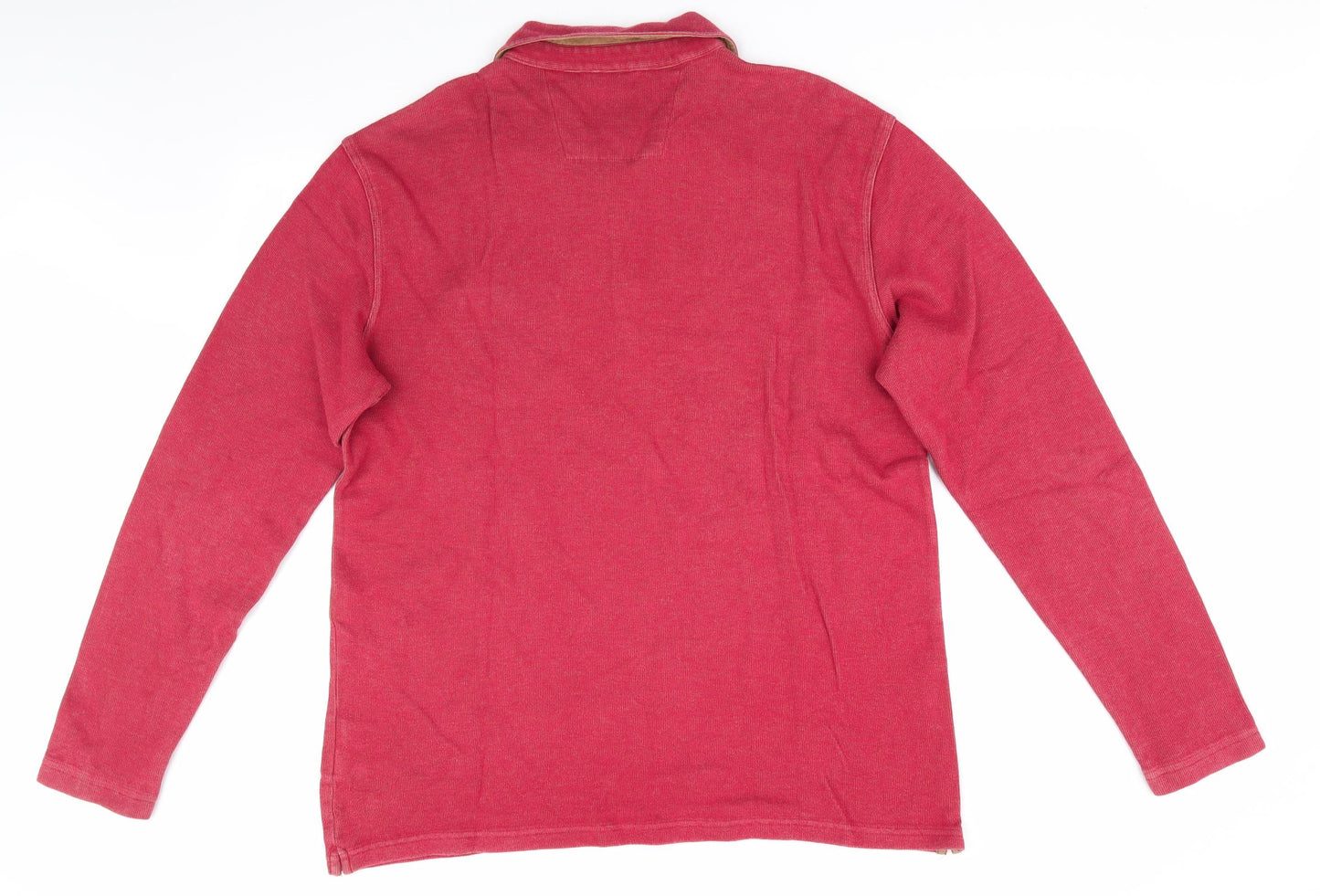 Colorado Mens Red Collared  Cotton Pullover Jumper Size XL   - Red Gold Colour