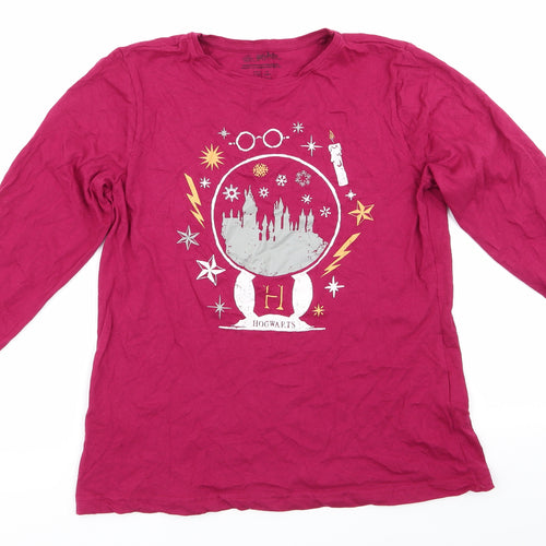 Hogwarts Womens Red Solid Cotton  Pyjama Top Size 8   - Hogwarts Claret Red