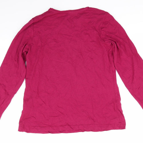 Hogwarts Womens Red Solid Cotton  Pyjama Top Size 8   - Hogwarts Claret Red