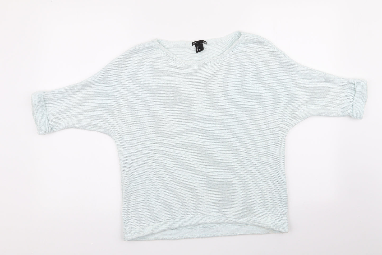 H&M Womens Blue Crew Neck  Acrylic Pullover Jumper Size 6   - Pale Blue