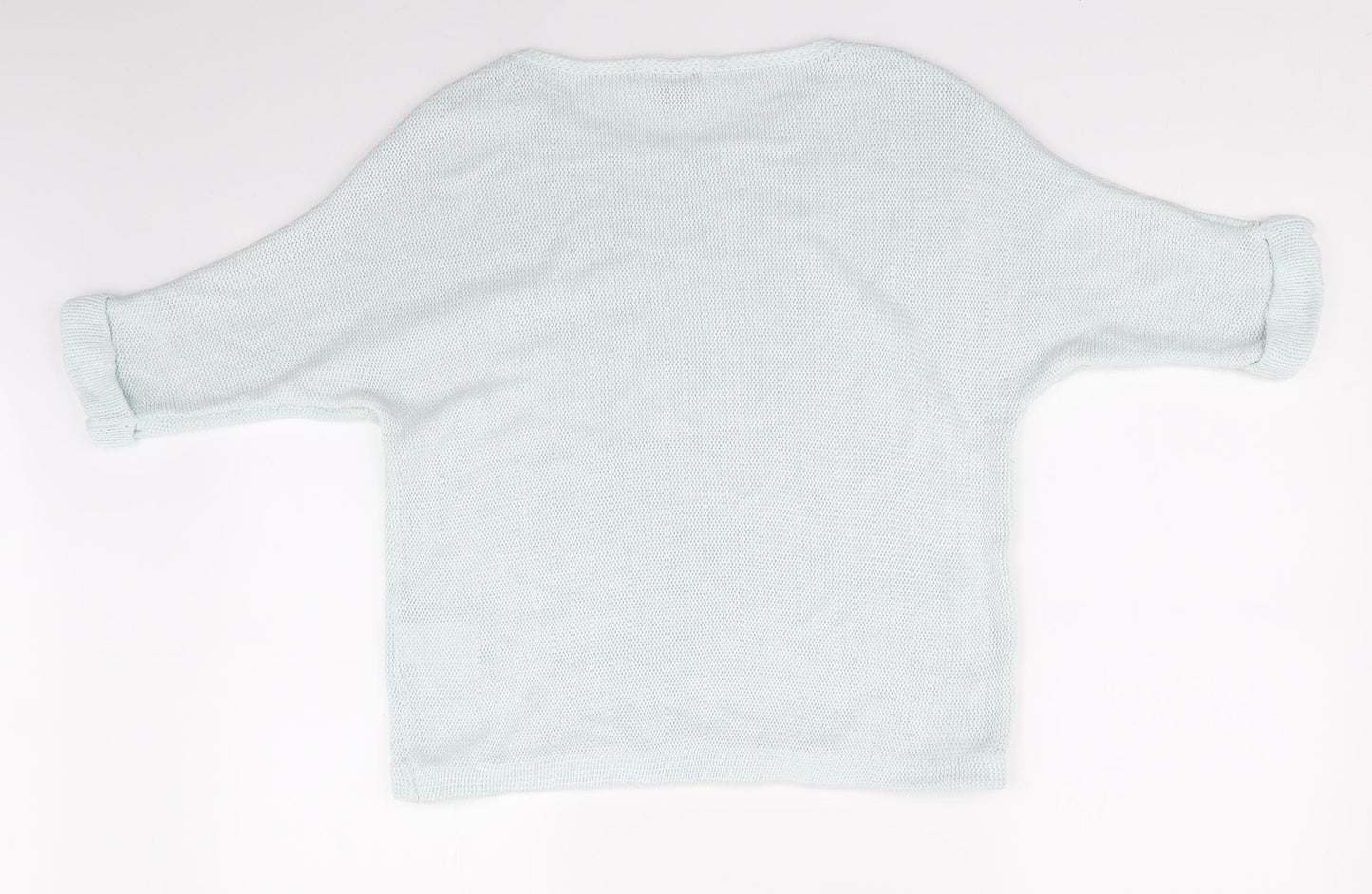 H&M Womens Blue Crew Neck  Acrylic Pullover Jumper Size 6   - Pale Blue