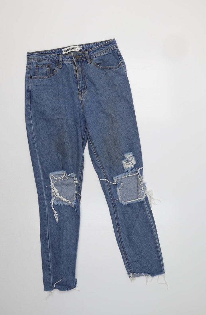 The RocknRev Womens Blue  Cotton Skinny Jeans Size 8 L29 in Regular