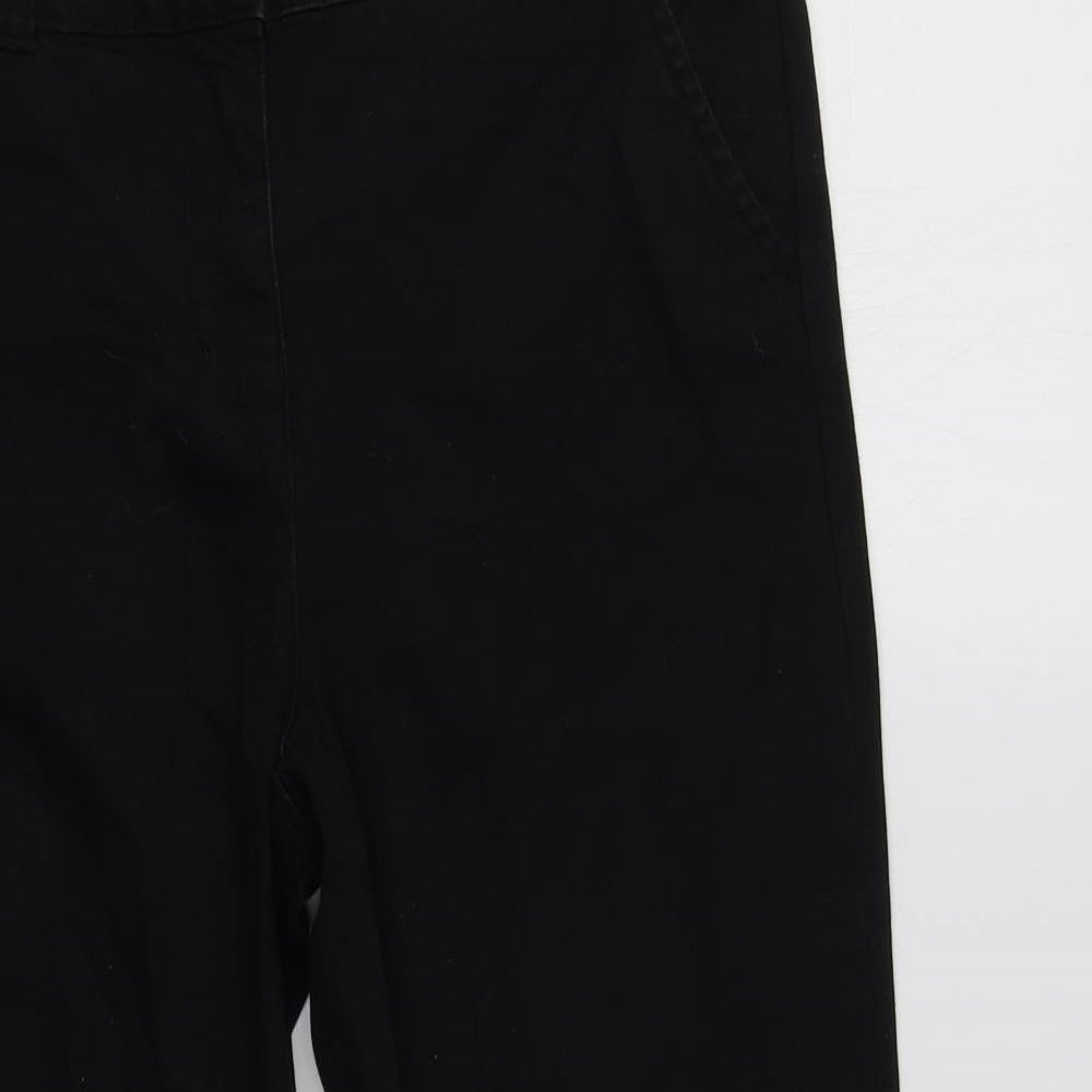 George Womens Black  Cotton Cropped Jeans Size 10 L22 in Regular