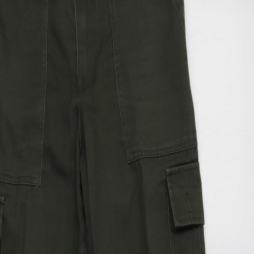 Giorgio Womens Green  Polyester Cargo Trousers Size 8 L31 in Regular