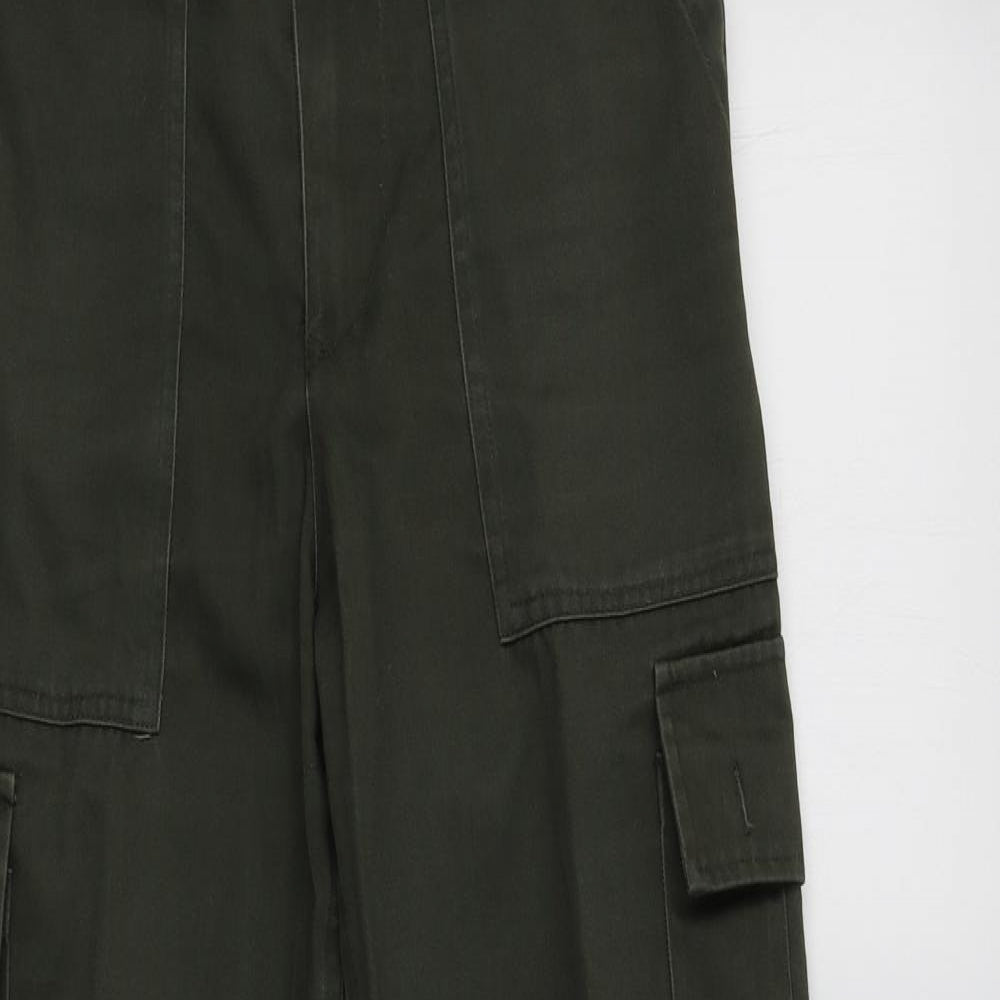 Giorgio Womens Green  Polyester Cargo Trousers Size 8 L31 in Regular