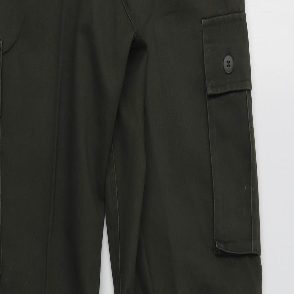 Giorgio Womens Green  Polyester Cargo Trousers Size 8 L31 in Regular