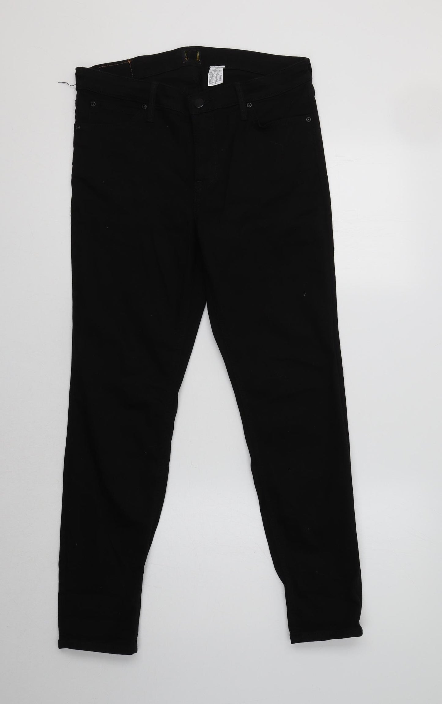 Classic Mens Black  Cotton Skinny Jeans Size 33 L31 in Regular
