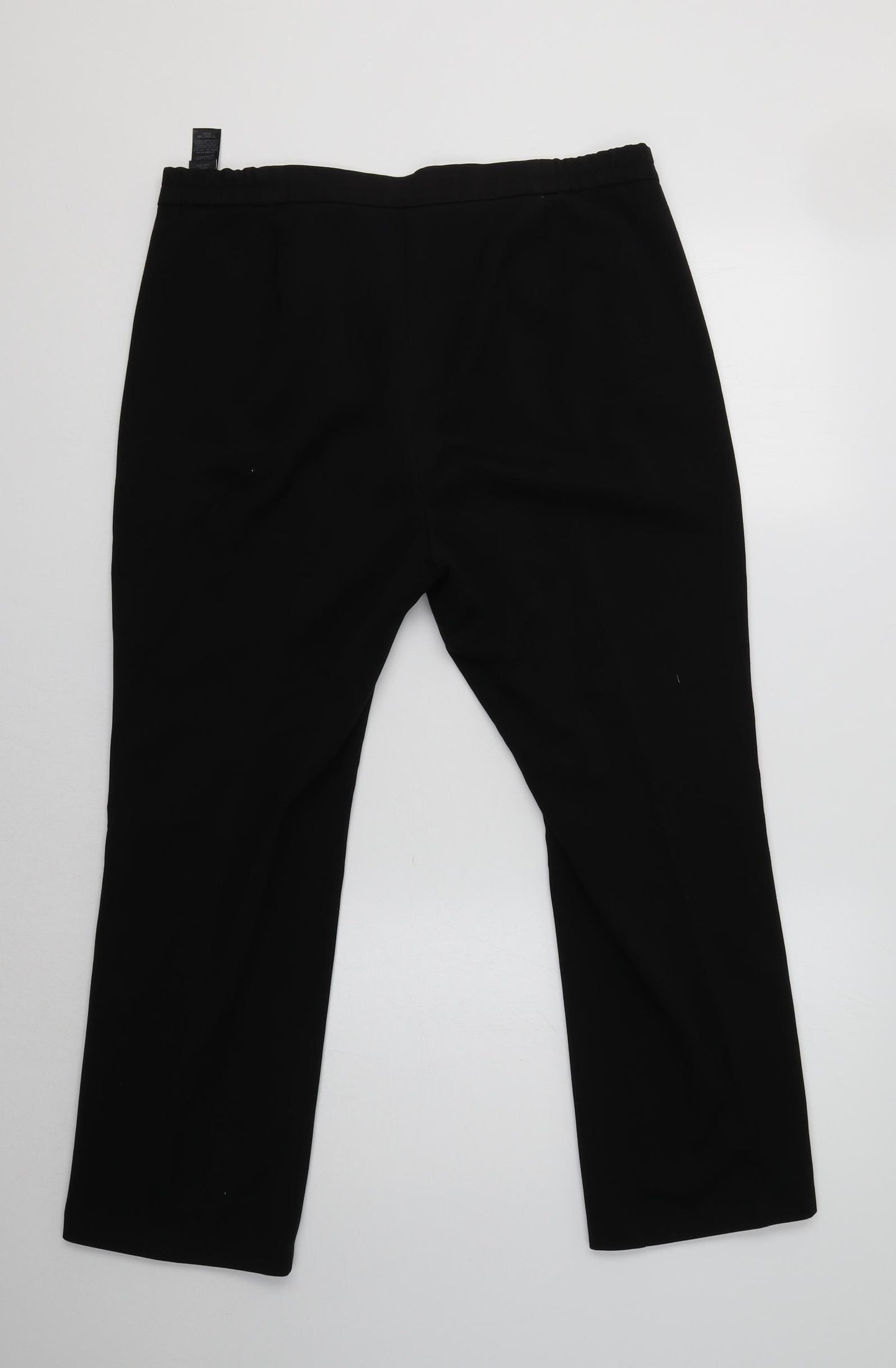 M&S Womens Black  Polyester Dress Pants Trousers Size 12 L27 in Regular