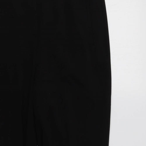 M&S Womens Black  Polyester Dress Pants Trousers Size 12 L27 in Regular