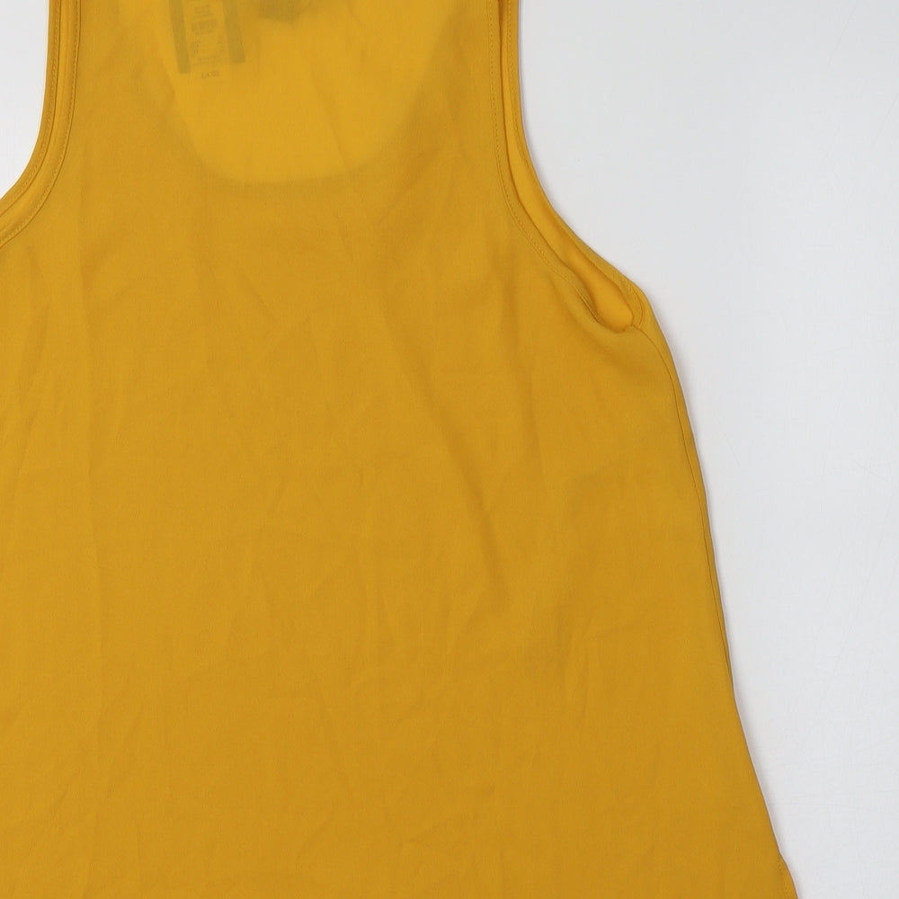 Primark Womens Yellow  Polyester Basic Tank Size 10
