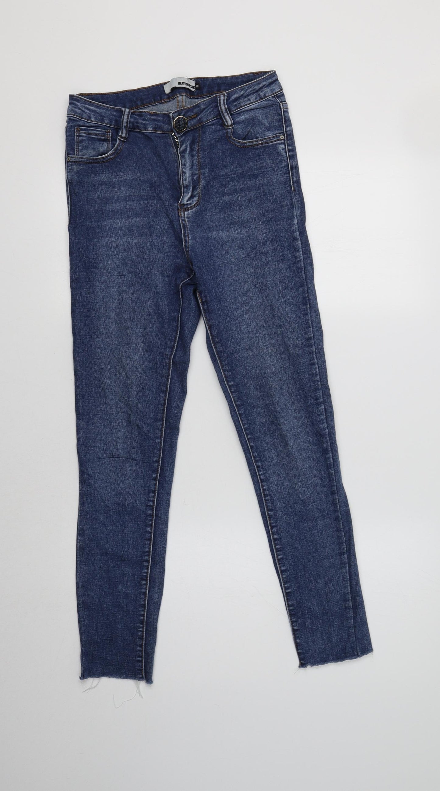Laulia Womens Blue  Cotton Jegging Jeans Size 8 L27 in Regular