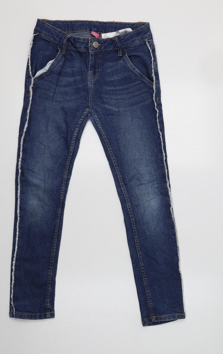 Y.F.K. Girls Blue Cotton Jegging Jeans Size 11-12 Years Regular
