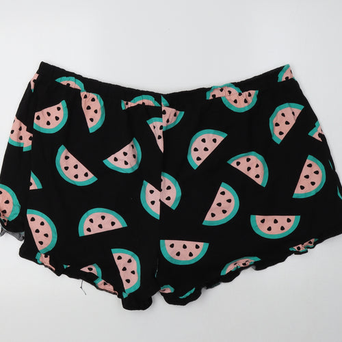 ASOS Womens Black  Cotton Bermuda Shorts Size 24 L5 in Regular  - Watermelon