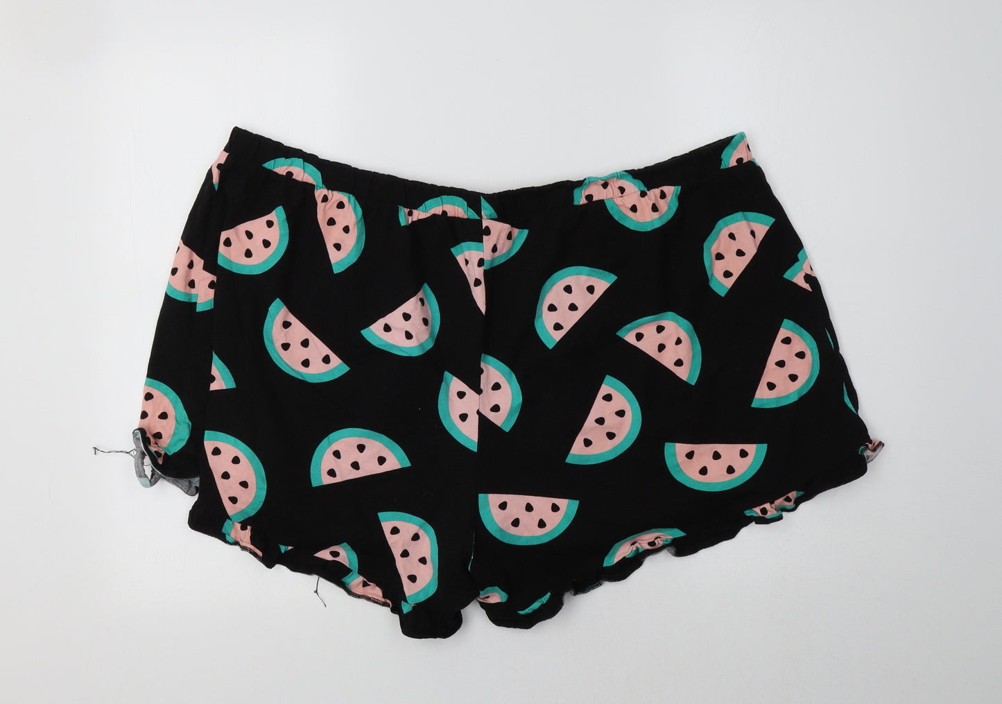 ASOS Womens Black  Cotton Bermuda Shorts Size 24 L5 in Regular  - Watermelon