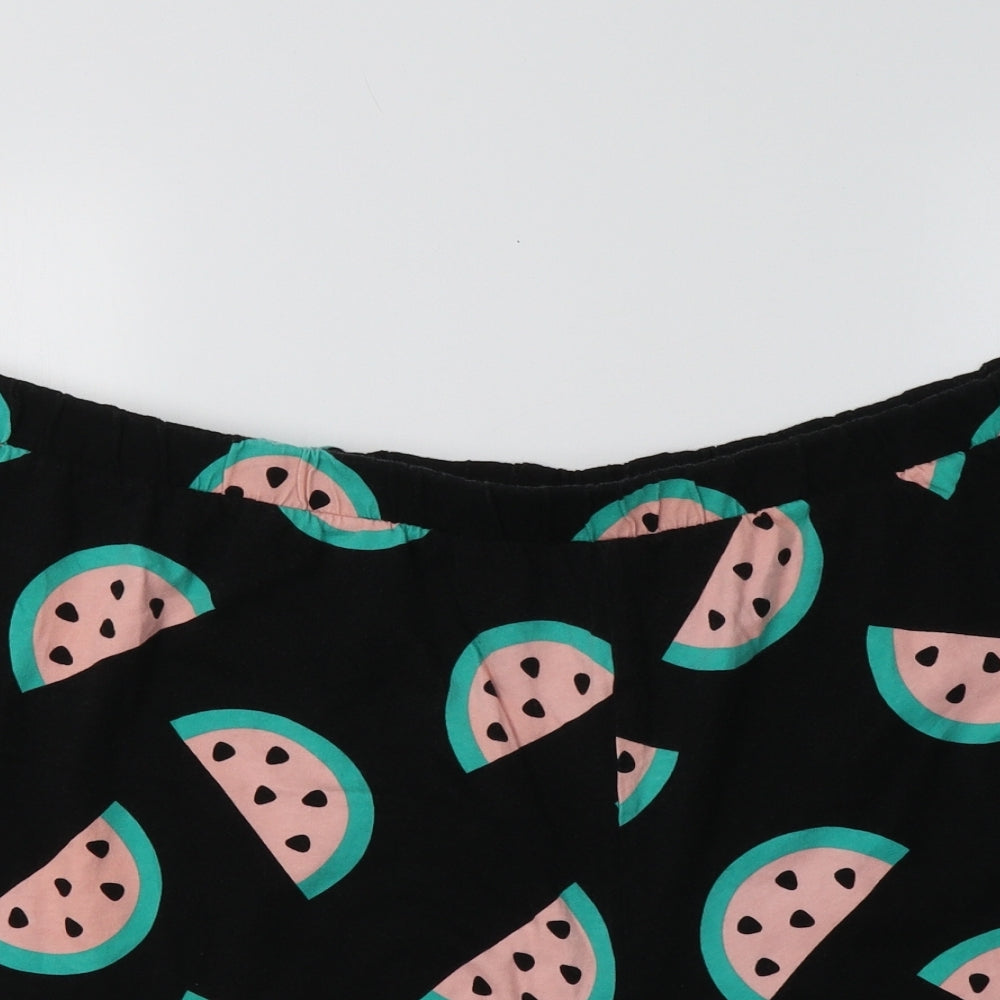 ASOS Womens Black  Cotton Bermuda Shorts Size 24 L5 in Regular  - Watermelon