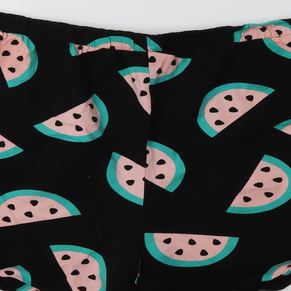 ASOS Womens Black  Cotton Bermuda Shorts Size 24 L5 in Regular  - Watermelon