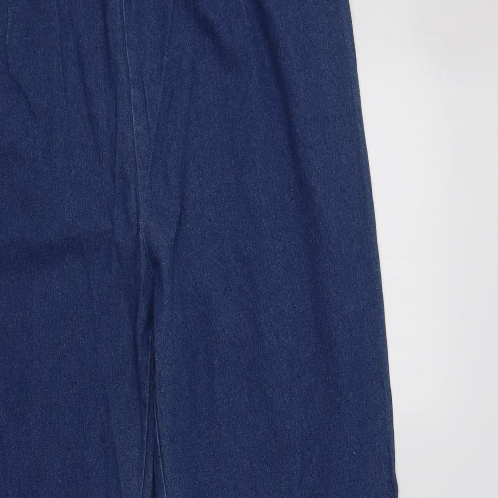 Damart Womens Blue  Cotton Straight Jeans Size 16 L29 in Regular