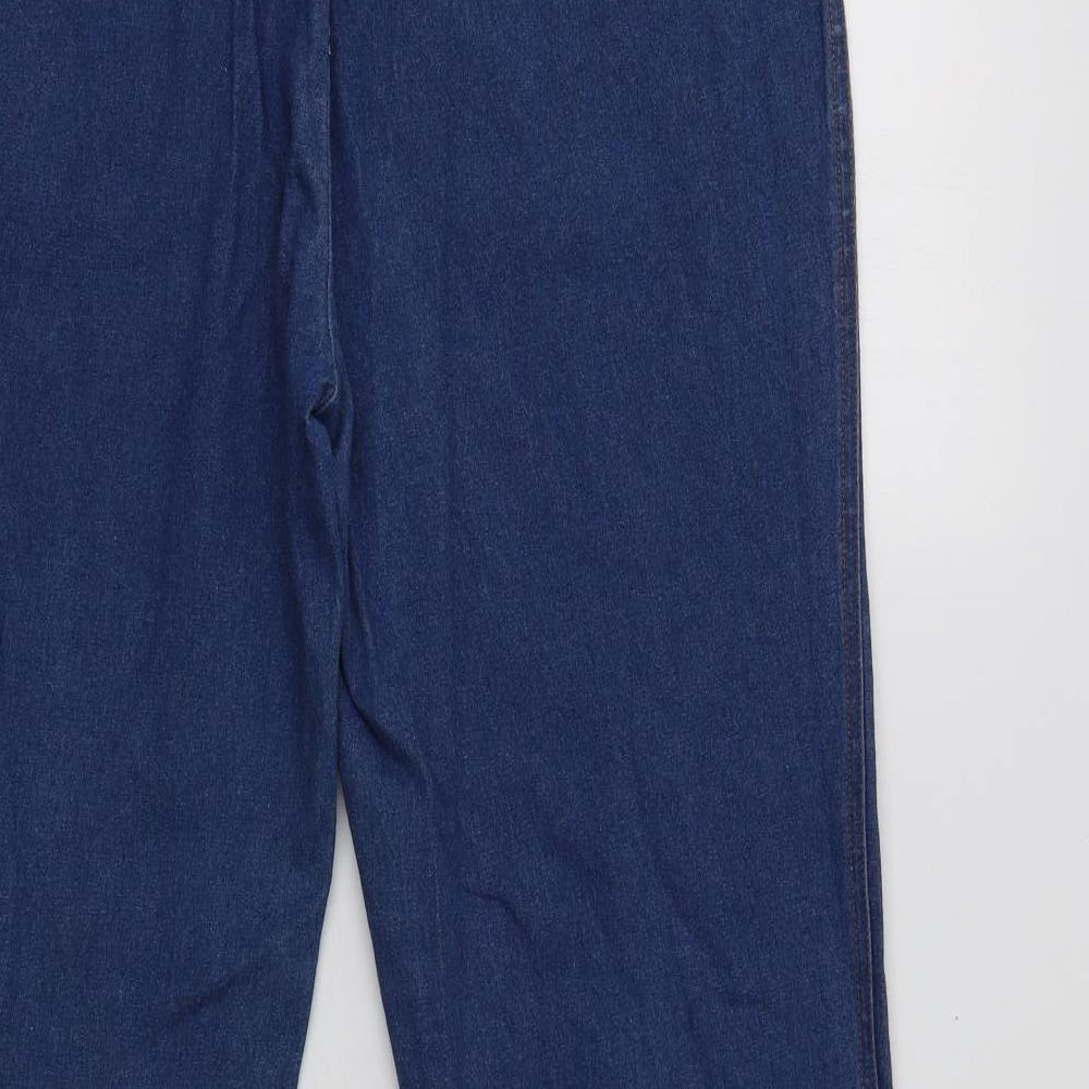 Damart Womens Blue  Cotton Straight Jeans Size 16 L29 in Regular