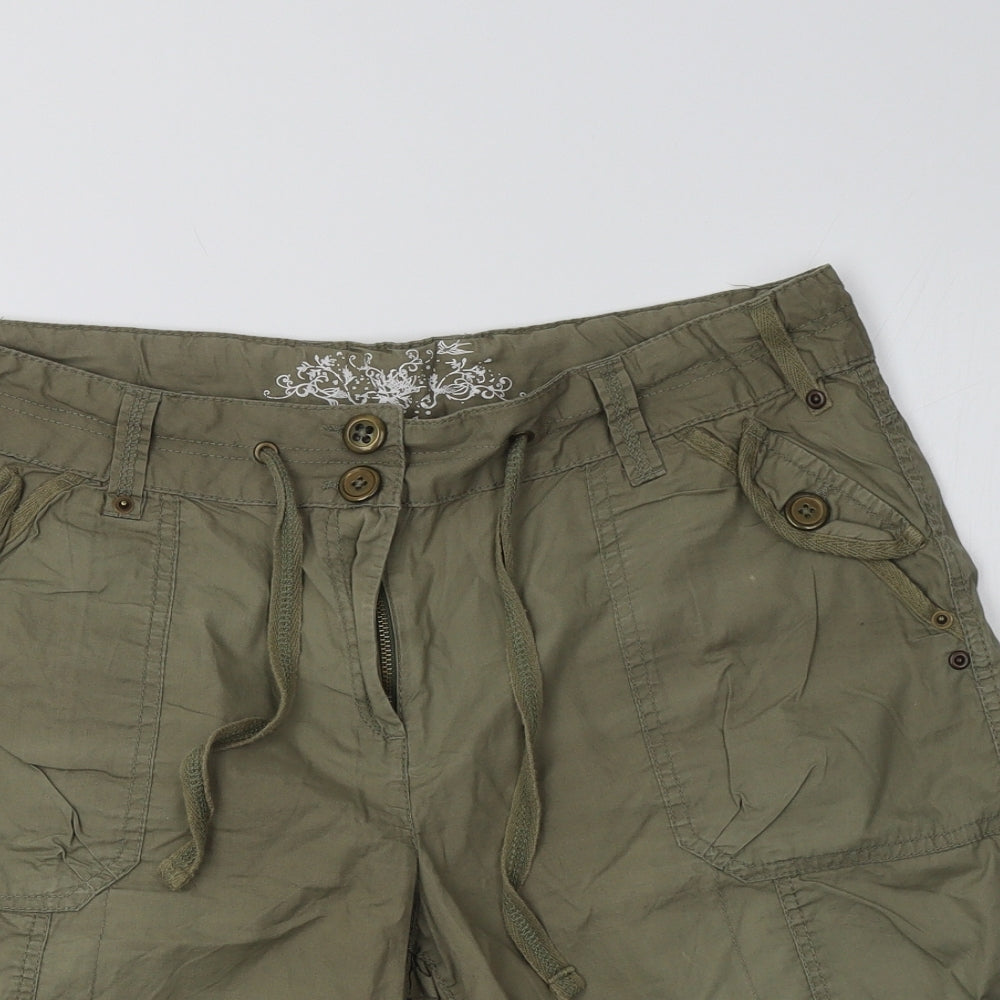 George Womens Green  Cotton Cargo Shorts Size 14 L12 in Regular