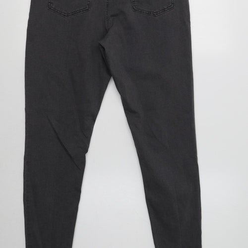 M&S Womens Grey  Cotton Jegging Jeans Size 14 L29 in Regular